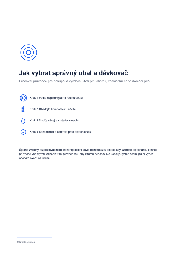 Průvodce výběrem obalu - PDF ke stažení zdarma